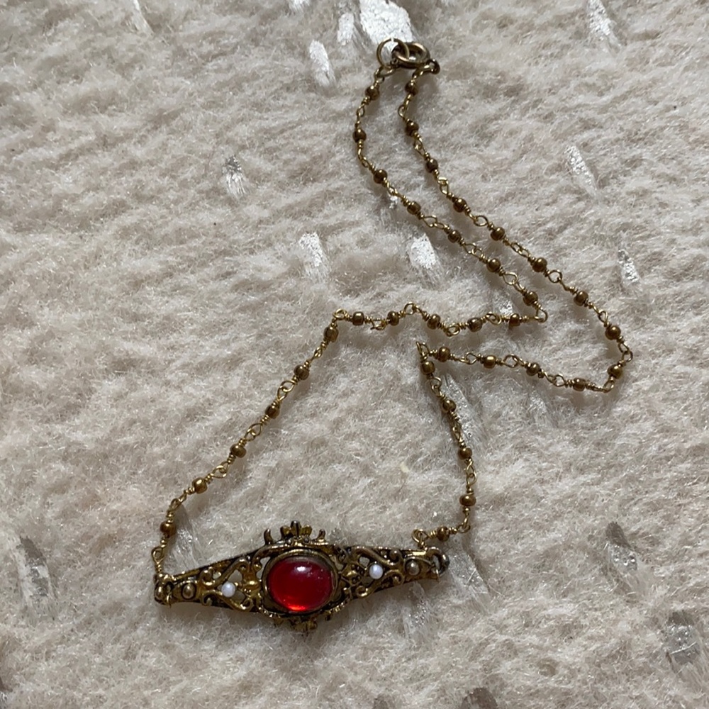 Handmade Brooch Pendant Necklace